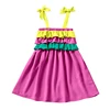 Fuchsia Solid Ruffle Tier Dress