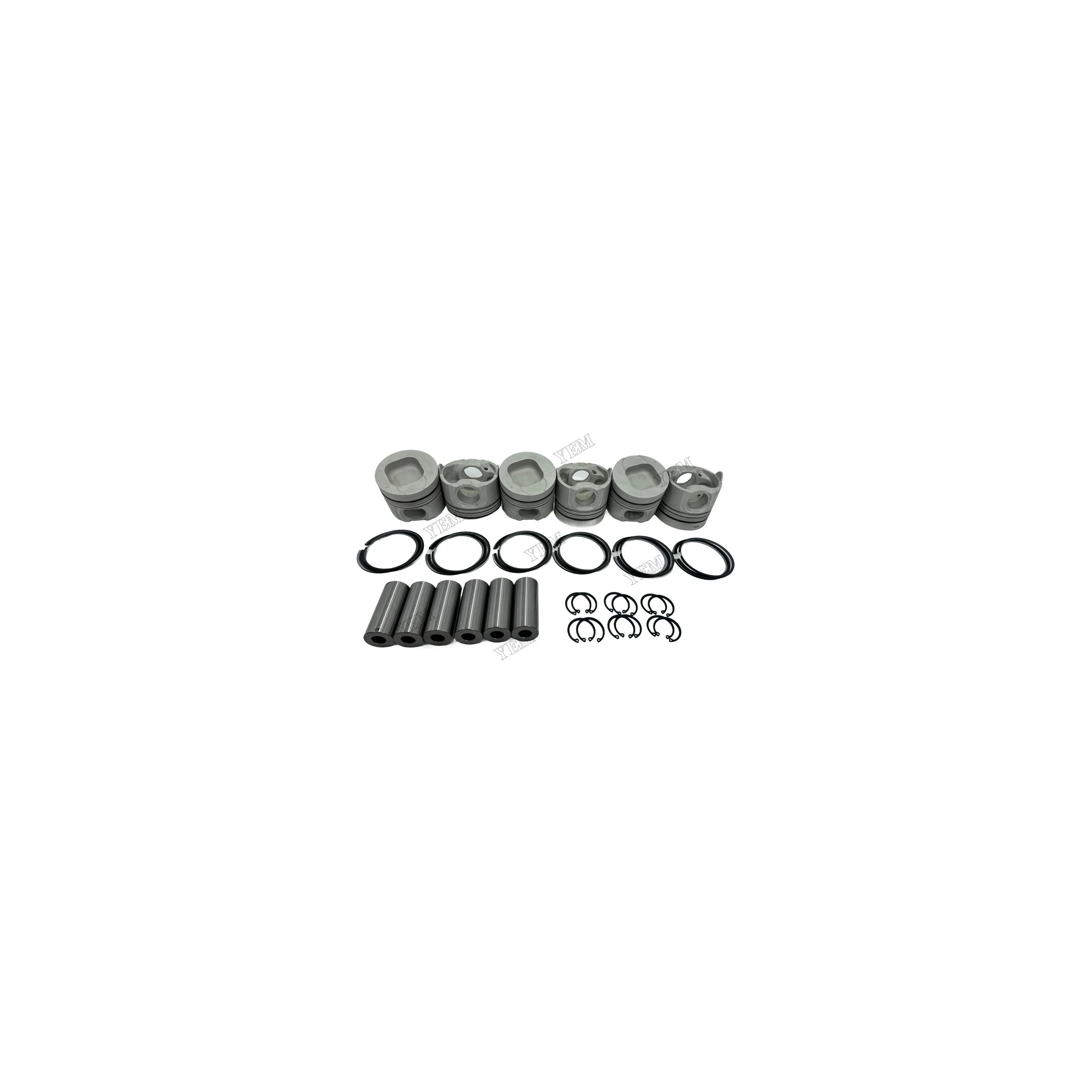 Engine Piston Set With Piston Ring Compatible for Isuzu 6SD1 Replaces China Engine Parts Supplier