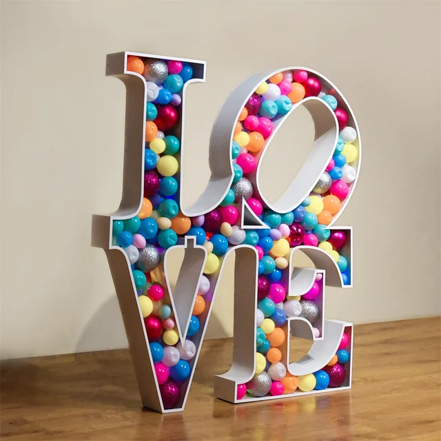 Stainless steel bubble ball letters light