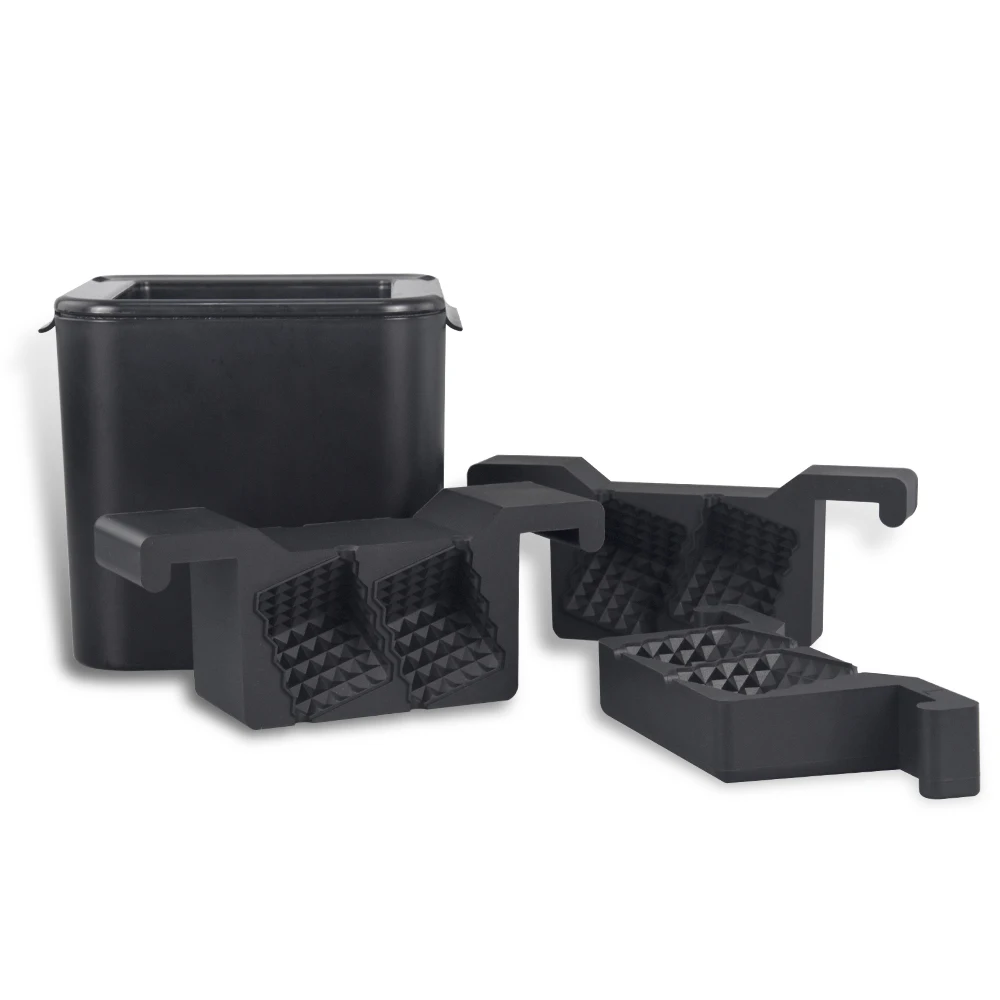 Multiple Side Clear Ice Cube Prism Shaped Clear Ice Cube Maker Mold 4 Cavity Clear Ice Cube Tray With Stock Black Box