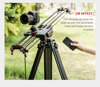 YELANGU L80RC Camera Slider Motorized Remote Control Carbon Fiber Track Powerful Motor 80CM Sliding Rail for DSLR SLR Video product image