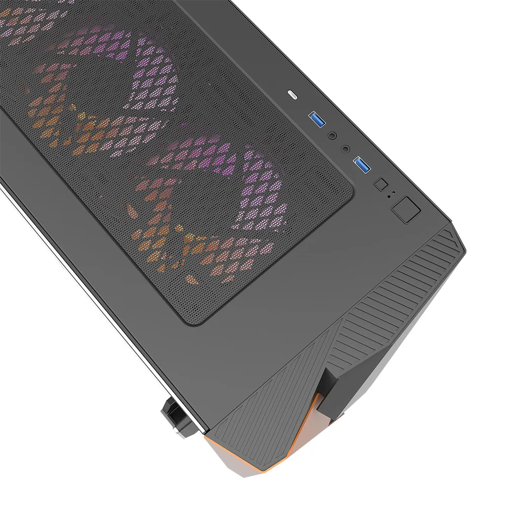 DarkFlash ATX RGB Gaming Pc Computer Case Plexiglass Horizontal Cooled Cpu Cabinet Gaming Computer Pc case