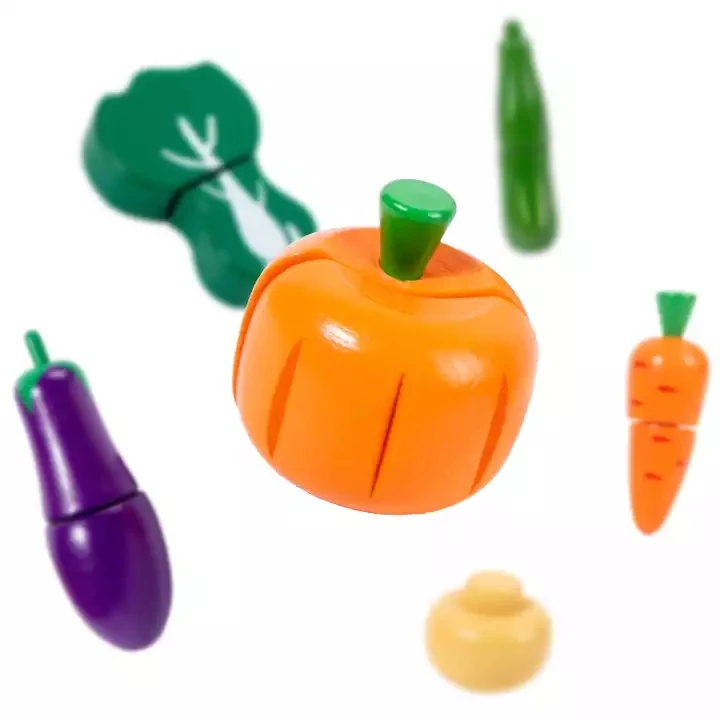 Игрушка для резки овощей, фруктов, магнит, детская деревянная кухонная игрушка для готовки, раннее обучение, обучающая игрушка, подарок