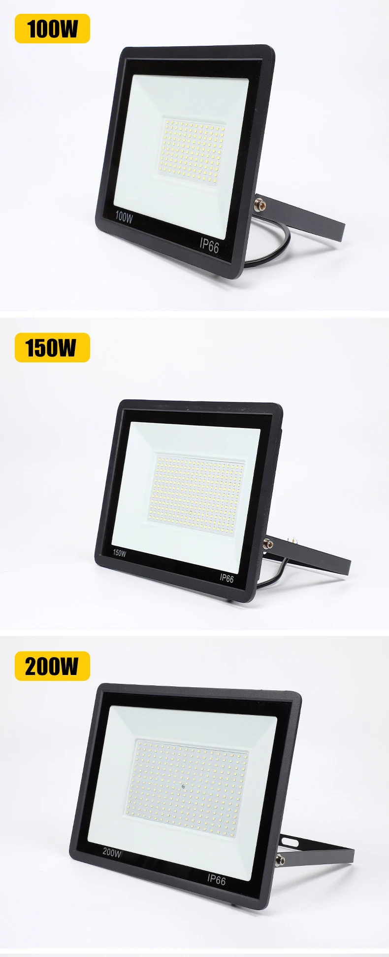 High Power High Lumen Flood Light 10w 20w 50w 150w 300w Waterproof Ip66