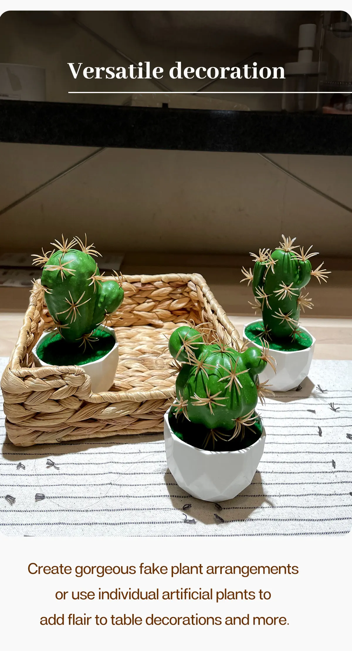 Artificial Succulents Plants In Stainless Steels Pots Small Faux