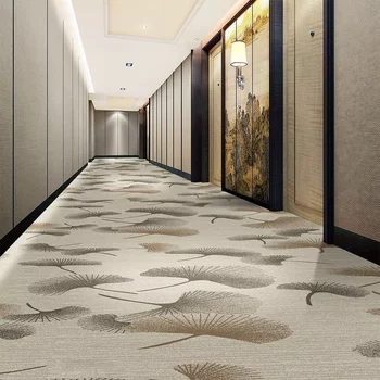 Customized High-End 100% Polyester Wall-to-Wall Printed Carpet Luxury Hotel Lobby Office Floor Use Home Suitable