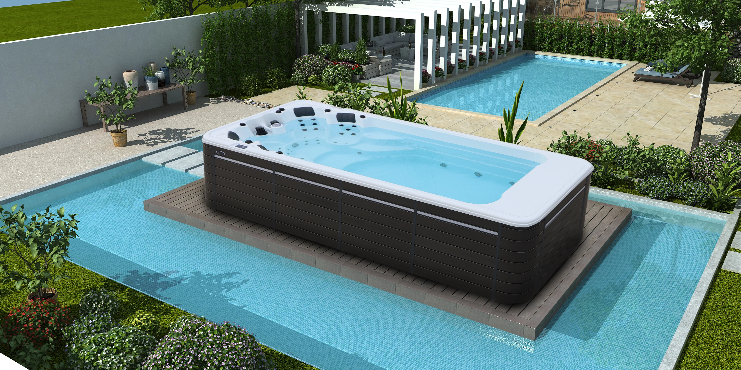 Hot Sale Bg-6608 Outdoor Hot Tub Spa With Balboa Training Machine ...