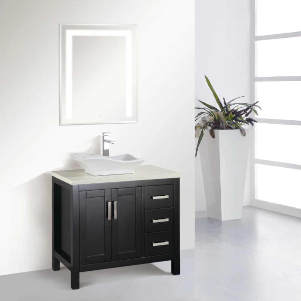 Art Deco Basin Apartment&Hotel Use Small Room Vanity Factory Direct Shaker Style Customizable Bathroom Cabinets