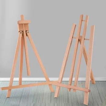 Children's Mini Wooden DIY Desktop Easel 30 Trapezoid Oil Easel Sketch Display Stand for Painting