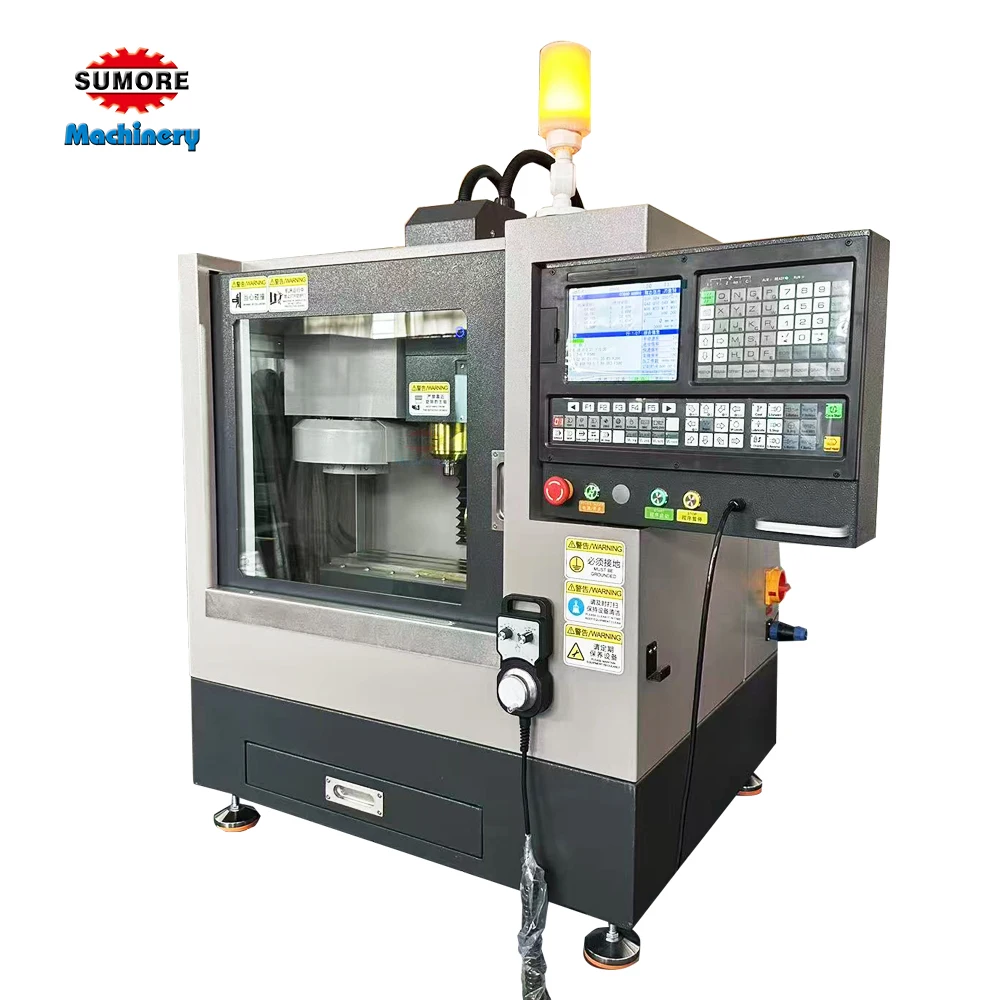 SUMORE Mini CNC Milling Machine Small Desktop Vertical Machine Centre 4 Axis Cnc Machining for Sale SP2215M/XH7115B/VMC210