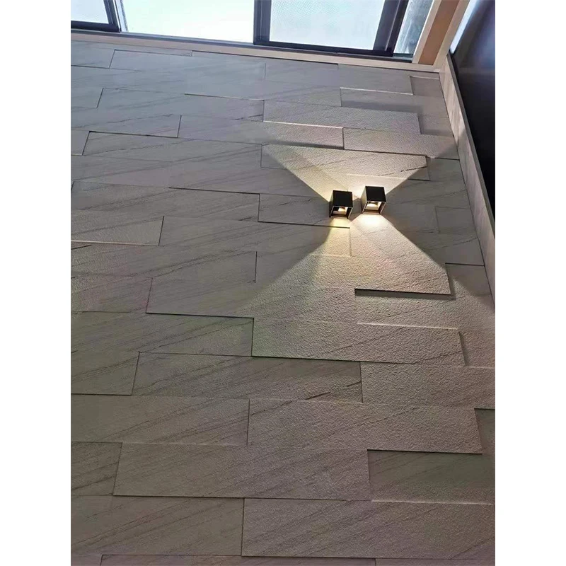 product most popular quicksand grey natural sandstone slabs and tiles factory price for outdoor building wall-3