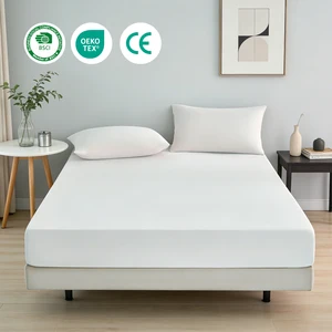 Waterproof King Size Fitted Sheet Set Includes Bedsheet Pillowcase Hotel Home Mattress Protector Cover Hypoallergenic Home Use