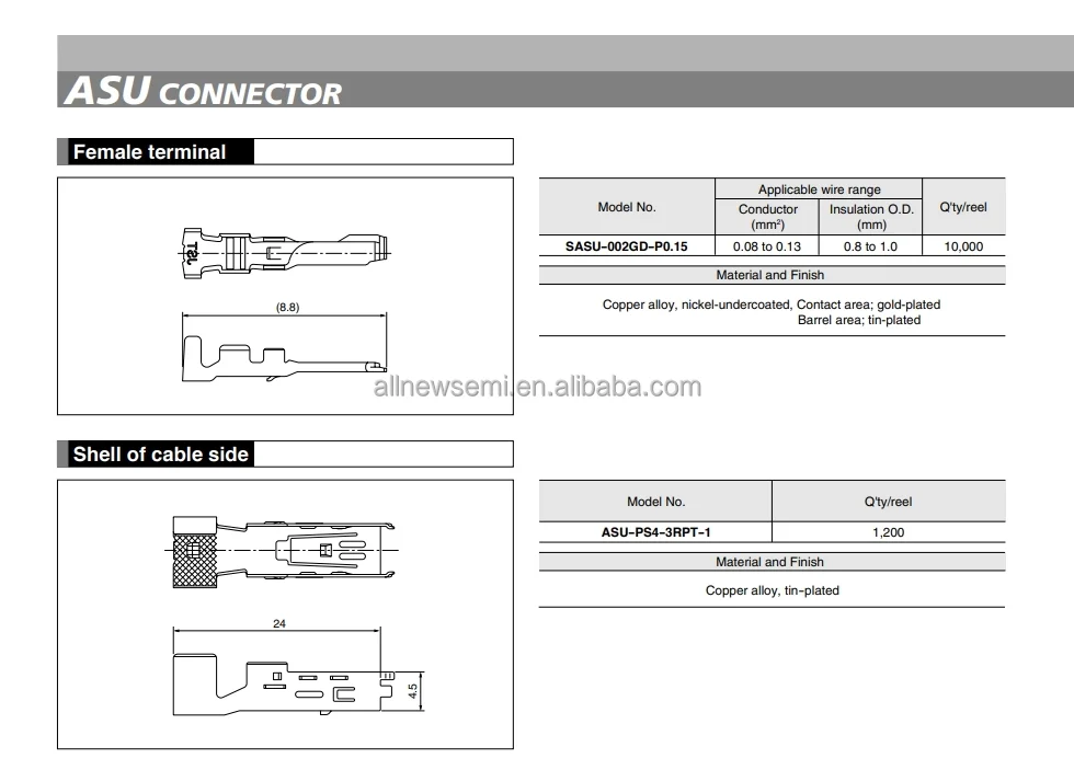 You can contact me for the best price ASU-PCS4-3RPT Connector Support Assembly Items Connector Accessory Hot sale Original