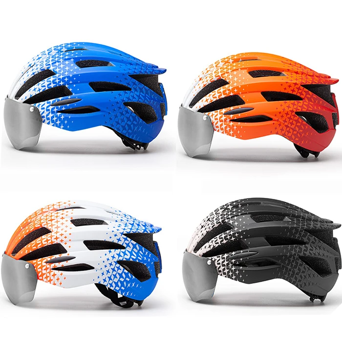 LC Huizhou Factory Detachable Magnetic Lens Road Bike Helmet for Women Men