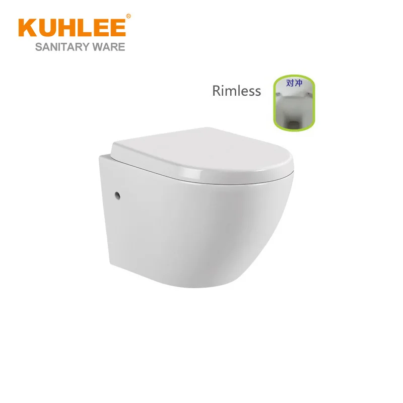 Well Received Wall Hung Hidden Water Tank Toilet Ceramic CE Rimless Wall Mounted WC Toilet Bowl