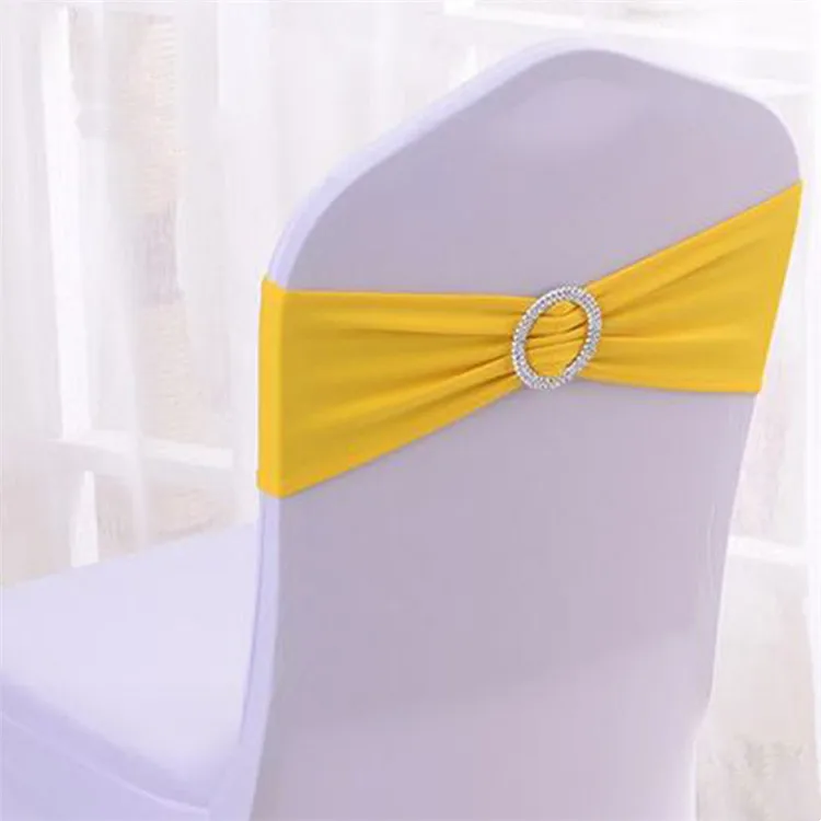 Недорогие повязки на стулья, эластичные повязки на Королевский стул из спандекса с пряжкой для банкета, дома, вечеринки, отеля, свадьбы, Декоративные