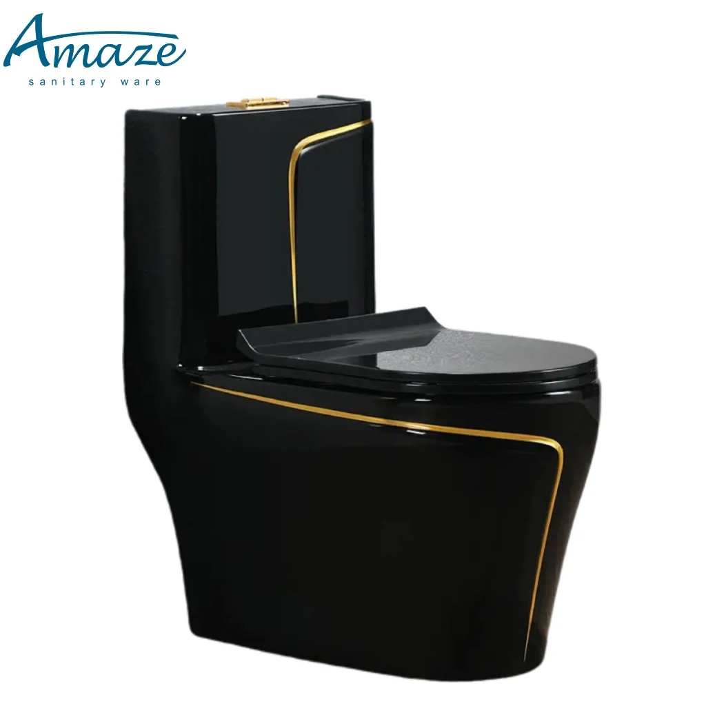 Modern luxury sanitary ware bathroom commode wc one piece water closet floor mounted ceramic toilet supplier