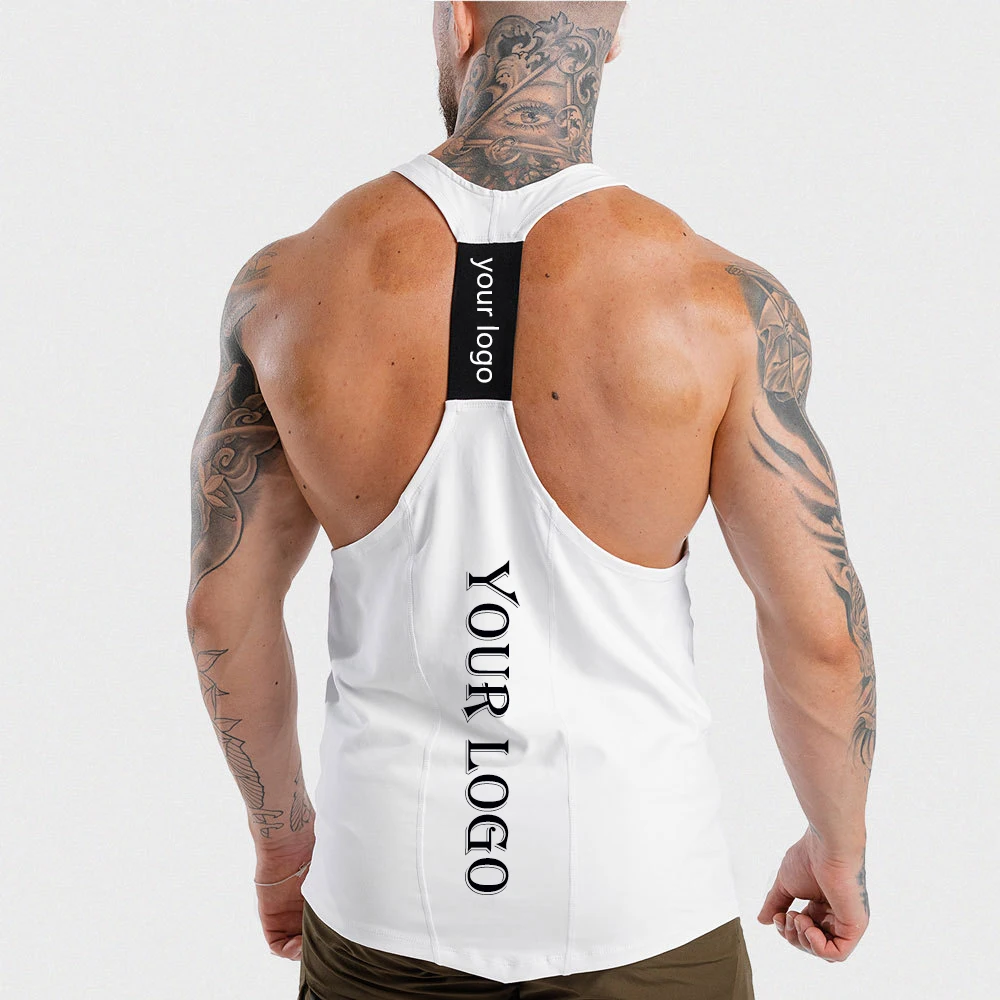 Wholesale Oversized Men's Vests Custom Logo Sports Workout Vest Men