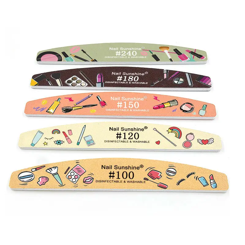 Custom Printed Logo Nail Files 100 180 120 150 240 Double Size Emery