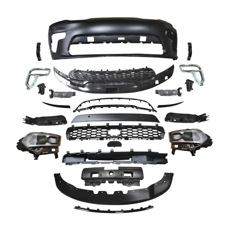 High Quality Auto Body Kit Front Bumper Grille With Drl Daytime Running Light Head Lamp For
