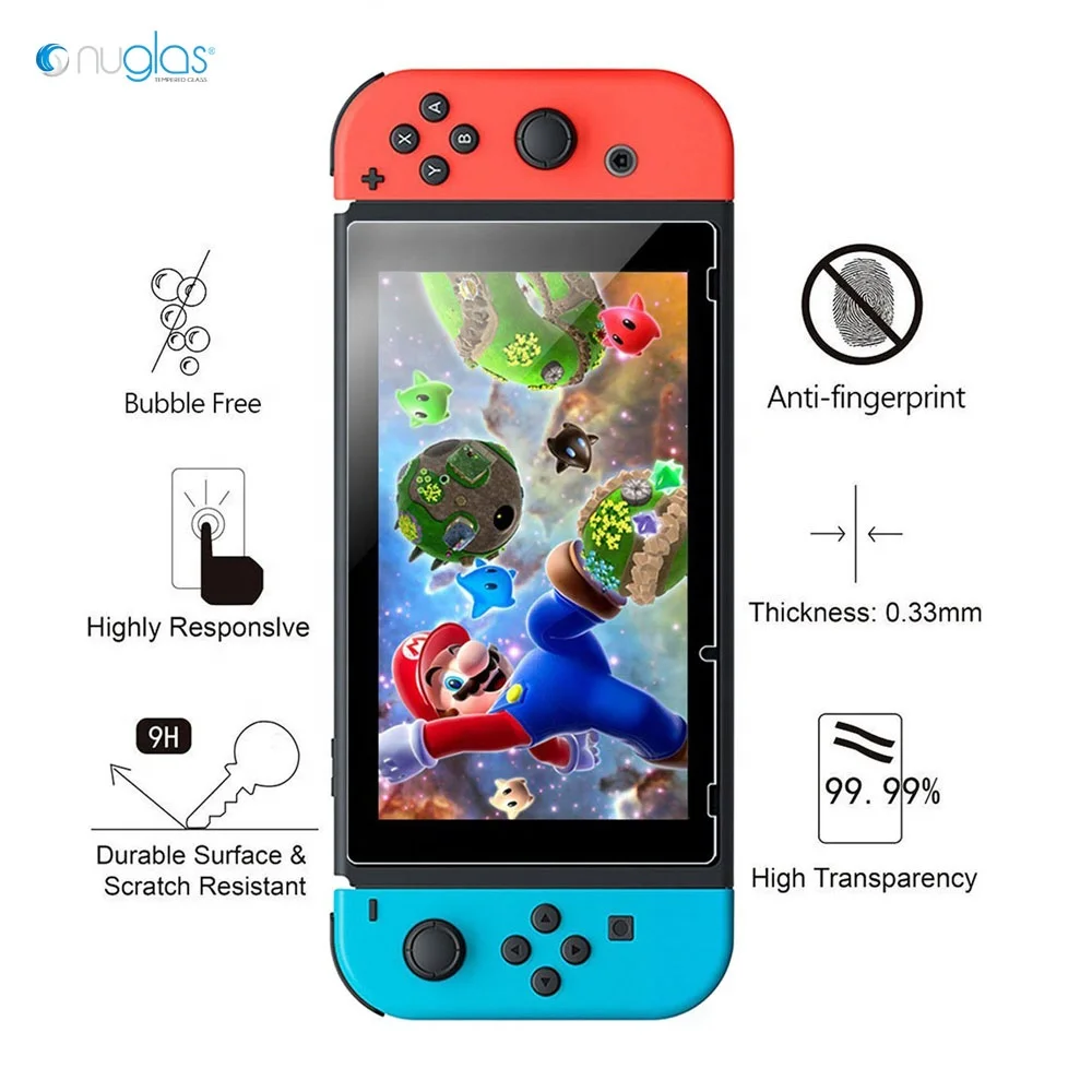 Прозрачное защитное стекло 9H для Nintendo Switch