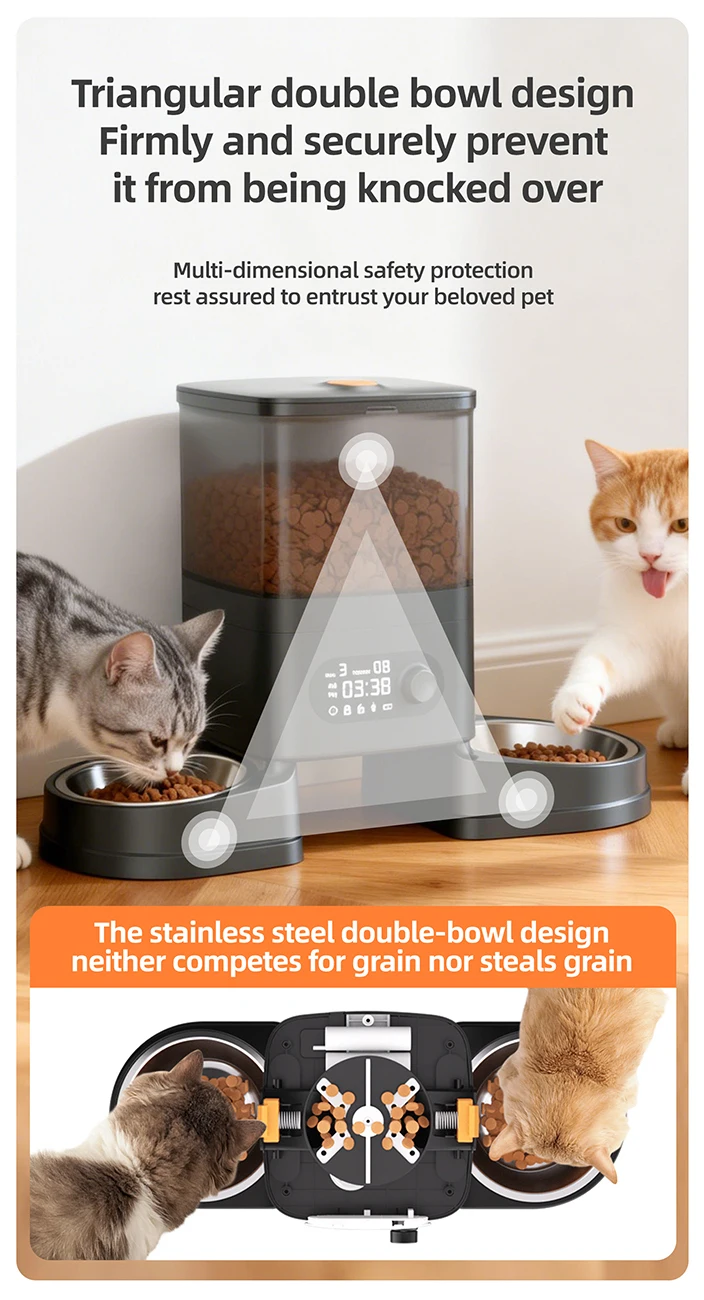 4L/135oz Smart Pet Feeder Automatic Dog Feeder Dog Slow Food Timed ...