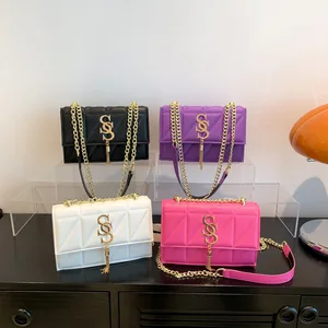 Hot Sale Fashion All-match Popular Shoulder Bag Small Square Chain Women Handbags Chain Strap Messenger Purses