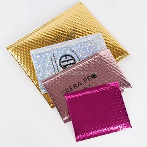 Customized Logo Printed Aluminum Foil Mail Bubble Shockproof Shipping Envelope for Socks  Shoes Mailing Packaging Bag