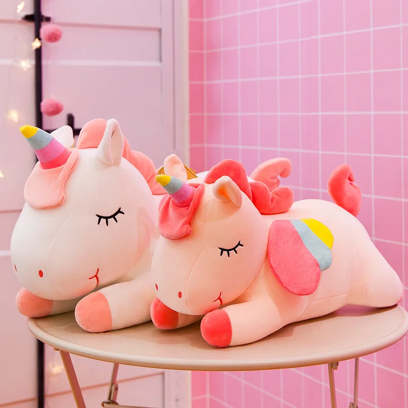 2021 hot sell stuffed plush unicorn toy soft pillow animal horse baby toy unicorn gift Christmas Halloween for children