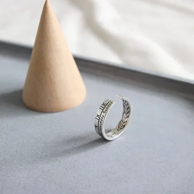 Vintage Thai Silver Roman Numeral Week Adjustable Ring