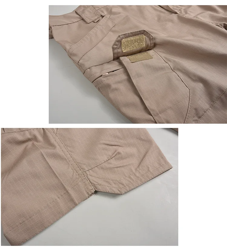Summer Camouflage Plus Size 6 Pocket Waterproof Quick-Drying Half Pants Outdoor Training Tactical Cargo Shorts For Men845_voghion.com