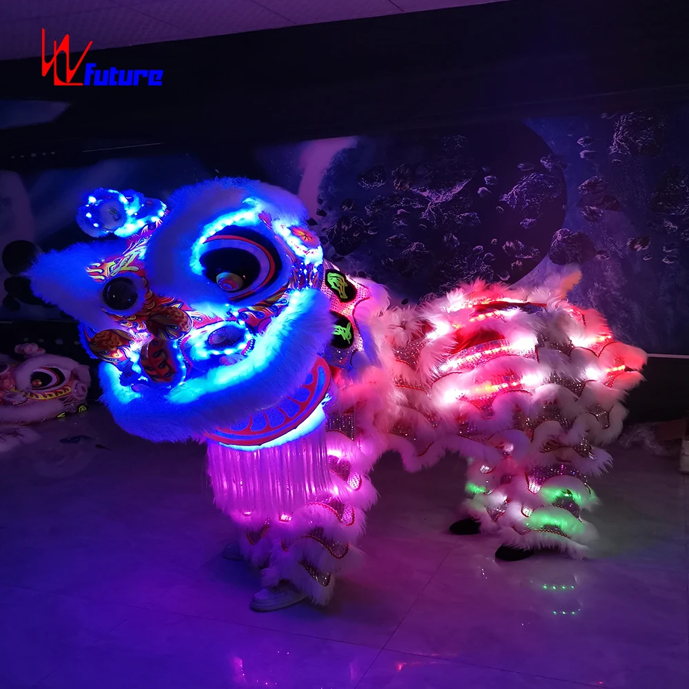 Китай, танец льва, аутентичное бамбуковое плетение и Foshan, танец льва, Южный Лев и австралийский шерстяной Лев
