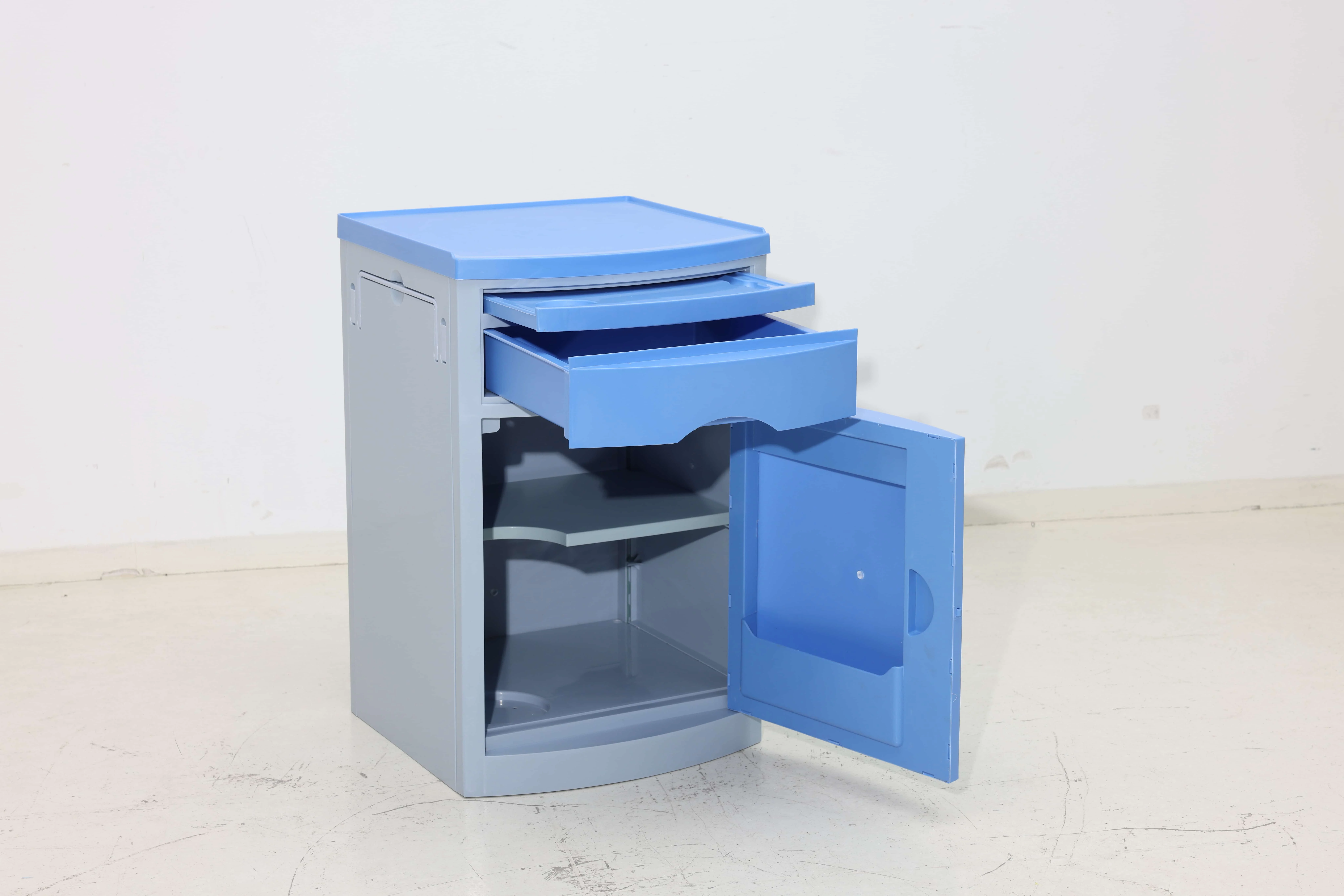 Modern ABS Hospital Bedside Cabinet Thermometer Slots Foldable Accessories Lock for Patient Rooms Hotels Schools Supermarkets 3