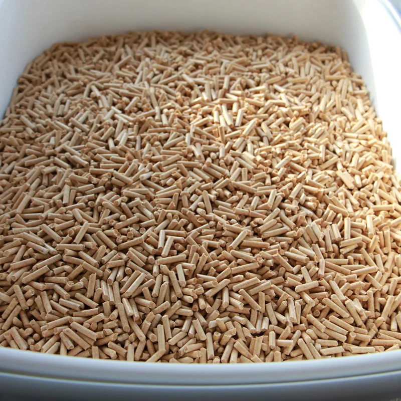 Bulk Broken Clumping Pine Wood Cat Litter Quickly Absorb Feline Fresh
