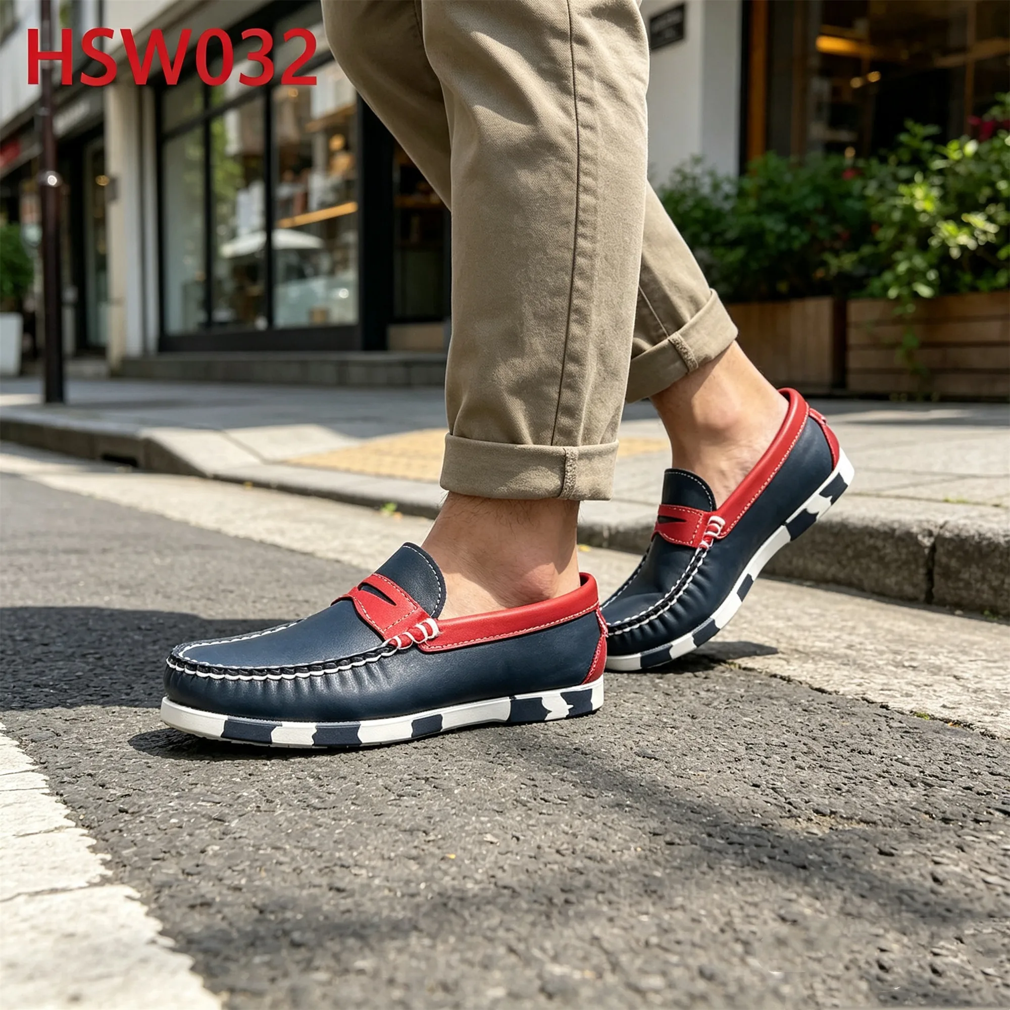 ZYF,Everyday Walk Mask Style Easy Wear Black&red Hua Singh Boat Shoes Outdoor Leisure Full Natural Cow Leather Deck Shoes HSW032