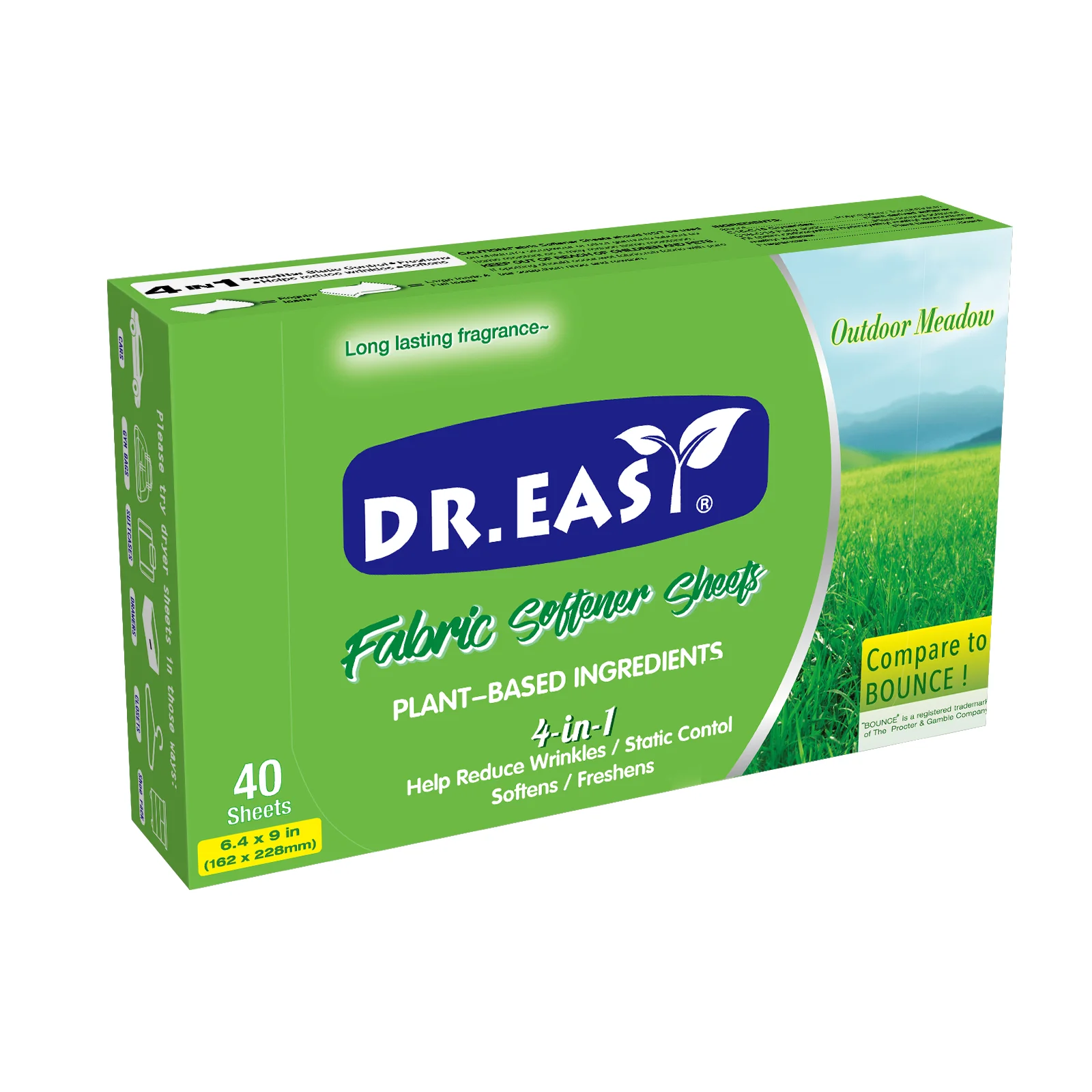 Hot Sale on All Platforms Anti-static Outdoor Meadow Lasting Fragrance Dryer Sheets Fabric Softener Dryer Sheets