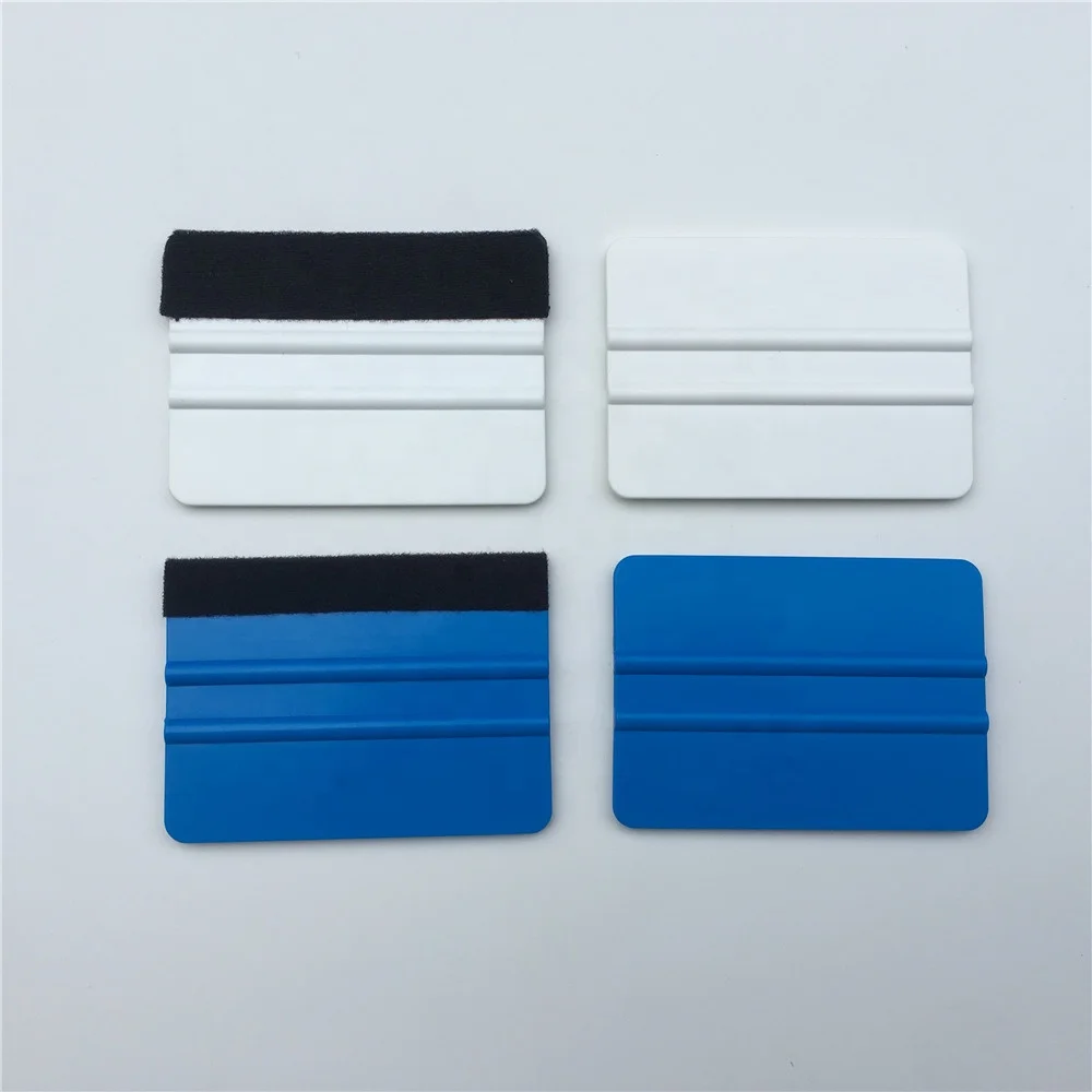Мягкий белый синий войлочный скребок с логотипом на заказ виниловая пленка инструменты для обертывания