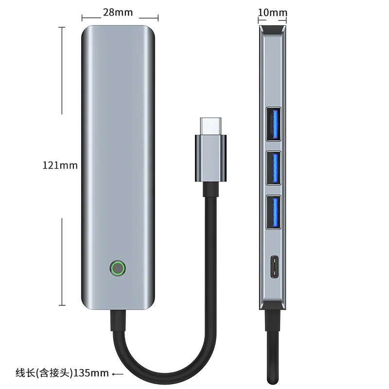 Usb C Hub 5 In 1 Type C 31 To 4k Hdtv Adapter With Hdtv Pd Card Reader Fast Charge For Macbook 1831