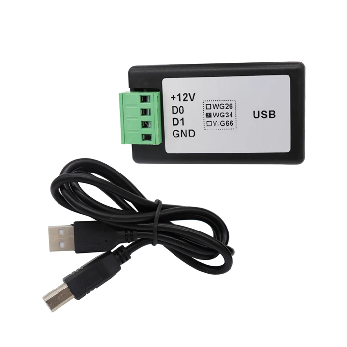 CE USB Virtual COM Port Converter Used for Biometric Access Control System Wiegand Communication with WG26/WG34/WG66 RFID System