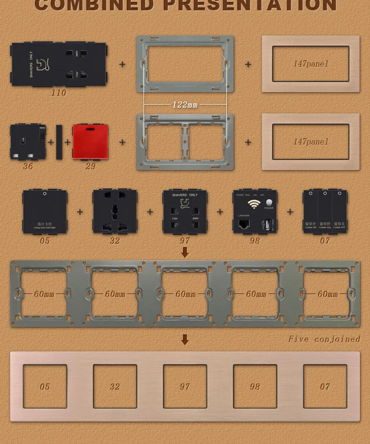 Factory Wholesale 86 Type Key Card Switches for Hotels