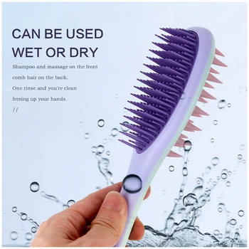 New Macaron Color Silicone Soft Brushes Hair Massage Comb Hair Cleaning Brush Hairdressing Brush for SHANGZHIYI