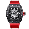 3 custodie nere con cinturino rosso (stile 1)