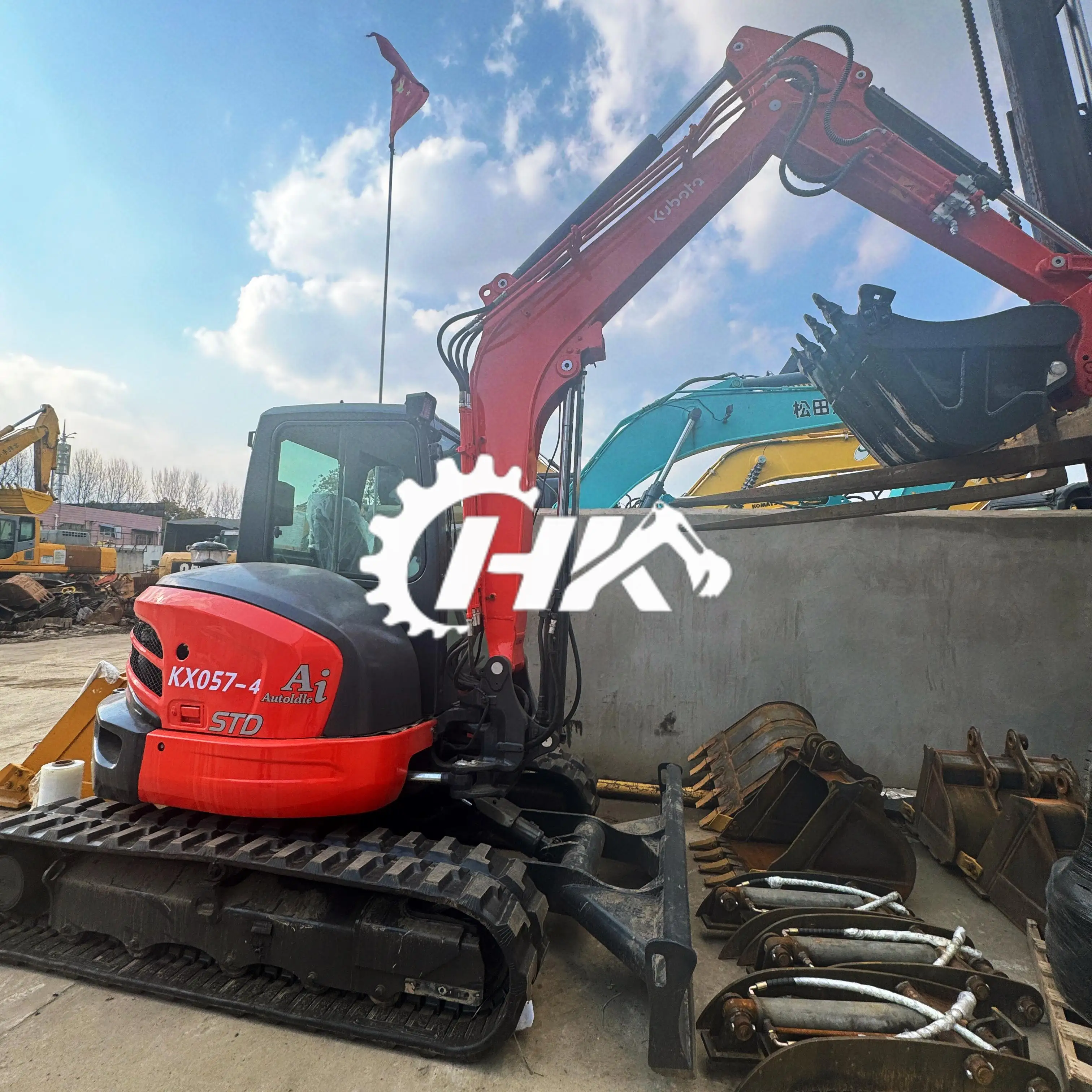 HANG KUI KUBOTA Kx057-4 5.7tons 95%new Original Japanese with EPA,CE Agricultural Used Kubota057 Excavator for Digging