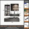 130Rock Slab Ceramic Basin+Smart Mirror Cabinet