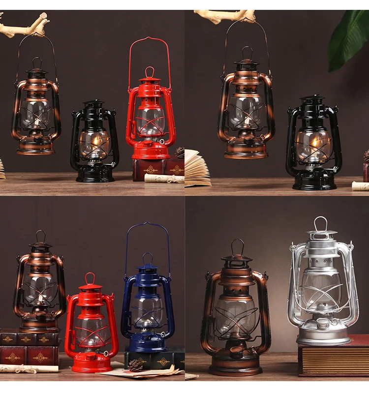 Outing Mate Portable Handheld Oil Lamp Iron Retro Outdoor Lighting Home ...