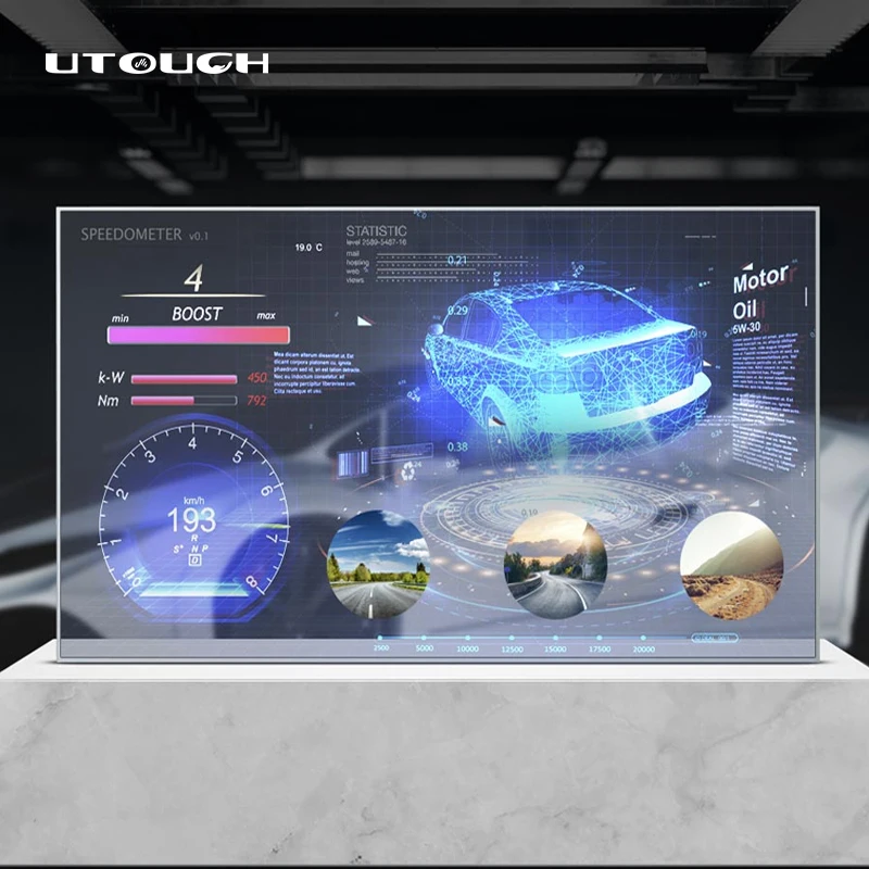 55 Inches OLED Transparent Screen Desktop Floor Standing Digital Signage LG Smart Tv Creative Touchscreen Display Monitor