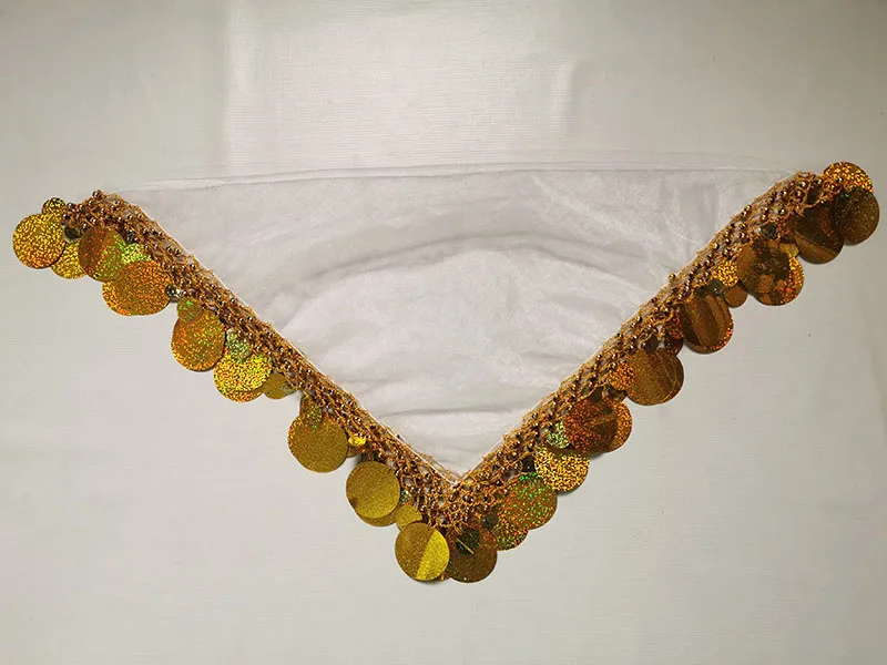 Exquisite Handcrocheted Sequins Square Hand Kerchief Assyrian