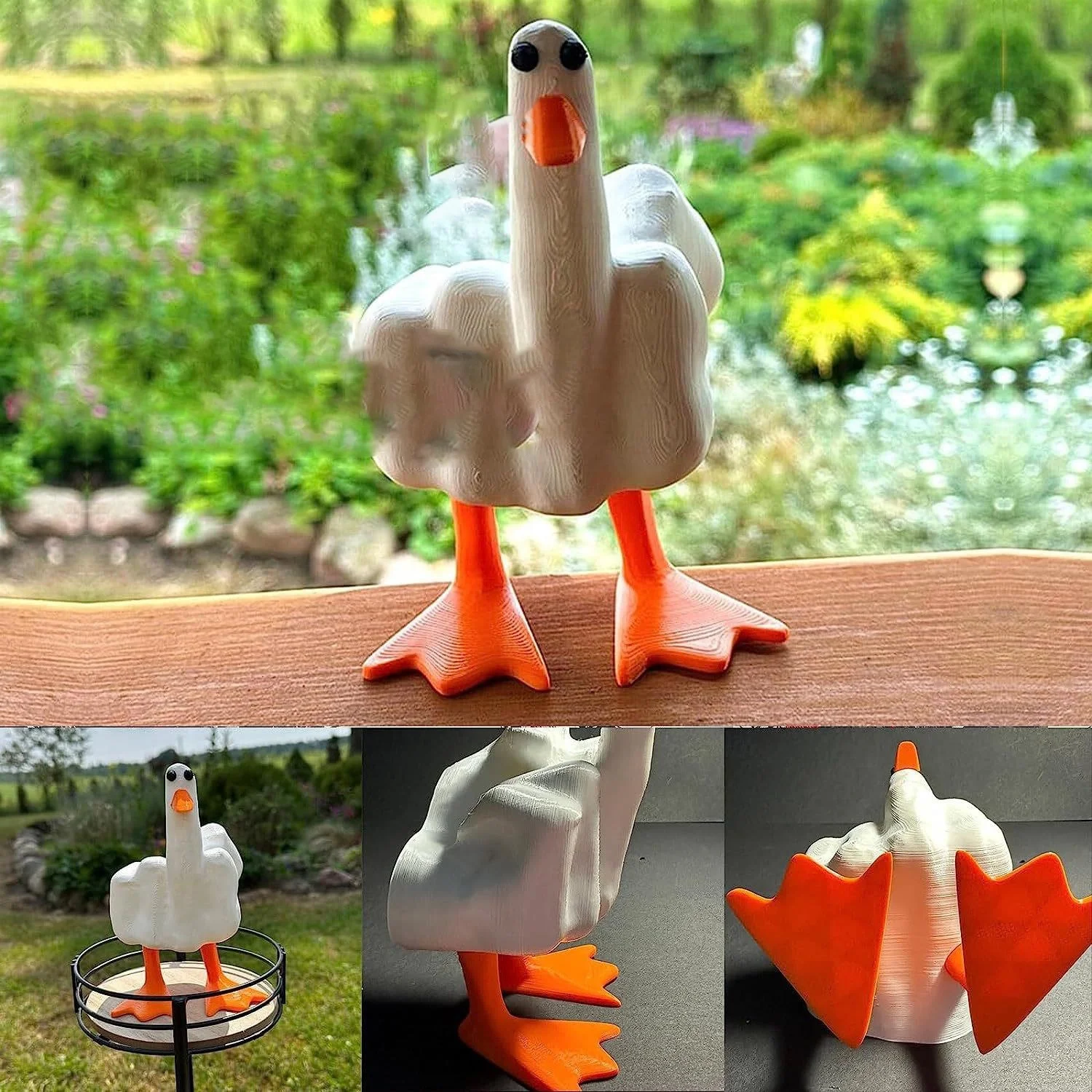 2023 Cross Border Funny  Resin Duckling Resin Figurine Decoration Cute Duckling Home Office Desktop Ornament Decorations