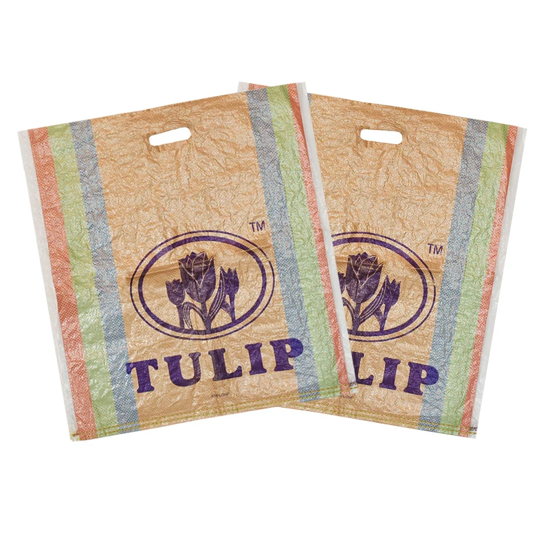 African Style Printing Logo Label China Polypropylene Shopping Laminated Pp Woven Zipper Bags