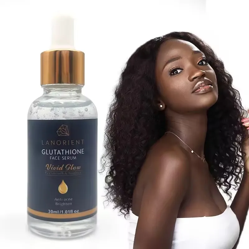 Private Label 30ml L-Glutathione Serum Skin Care Lightening Hyaluronic  Amino Acid Vitamin E Whitening Face Serum
